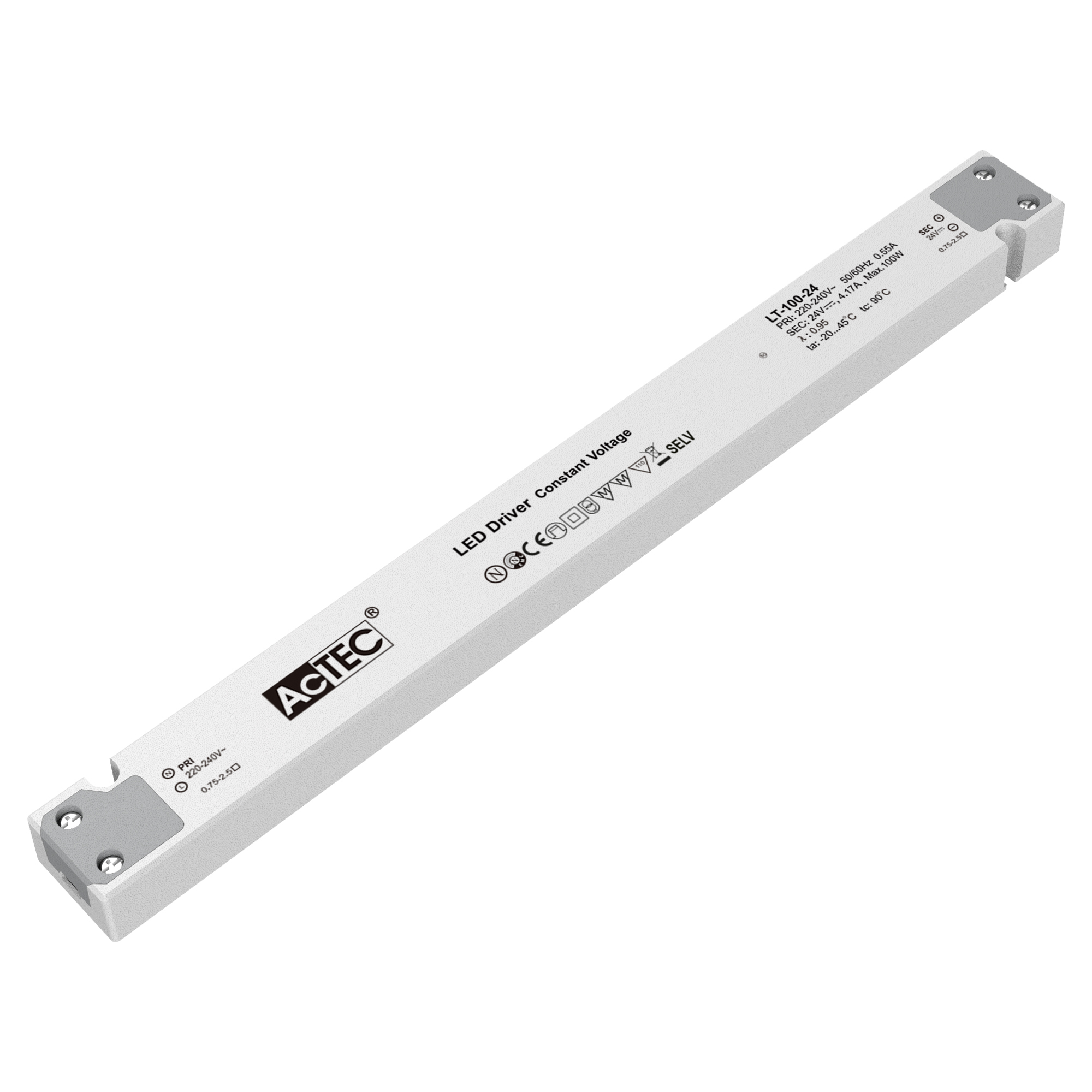 LT constant voltage switch dimm driver - DALI 2 Output 24VDC 0 - 4.17A 100W Input 220 ~ 240V AC - INTEC