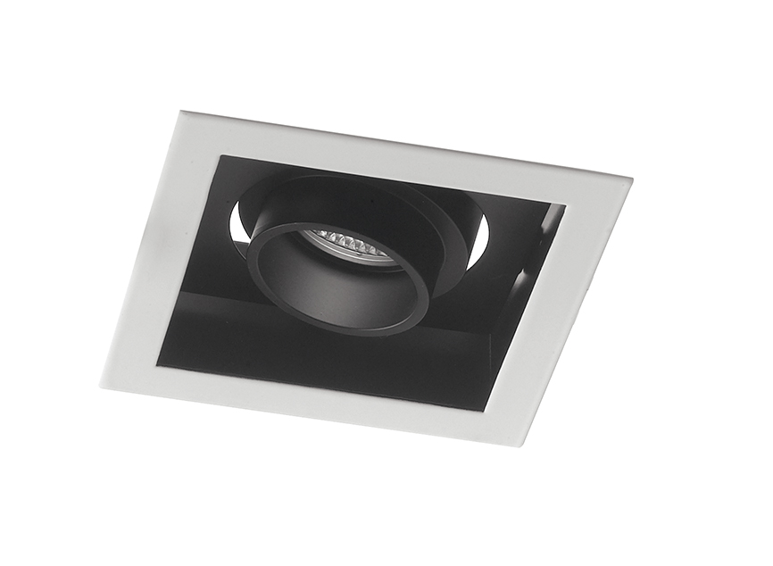 APOLLO anti-glare black LED recessed with adjustable light 10W natural light - Intec