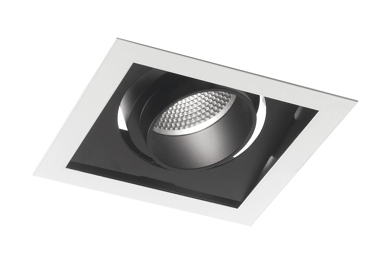 APOLLO anti-glare black LED recessed with adjustable light 30W natural light - Intec