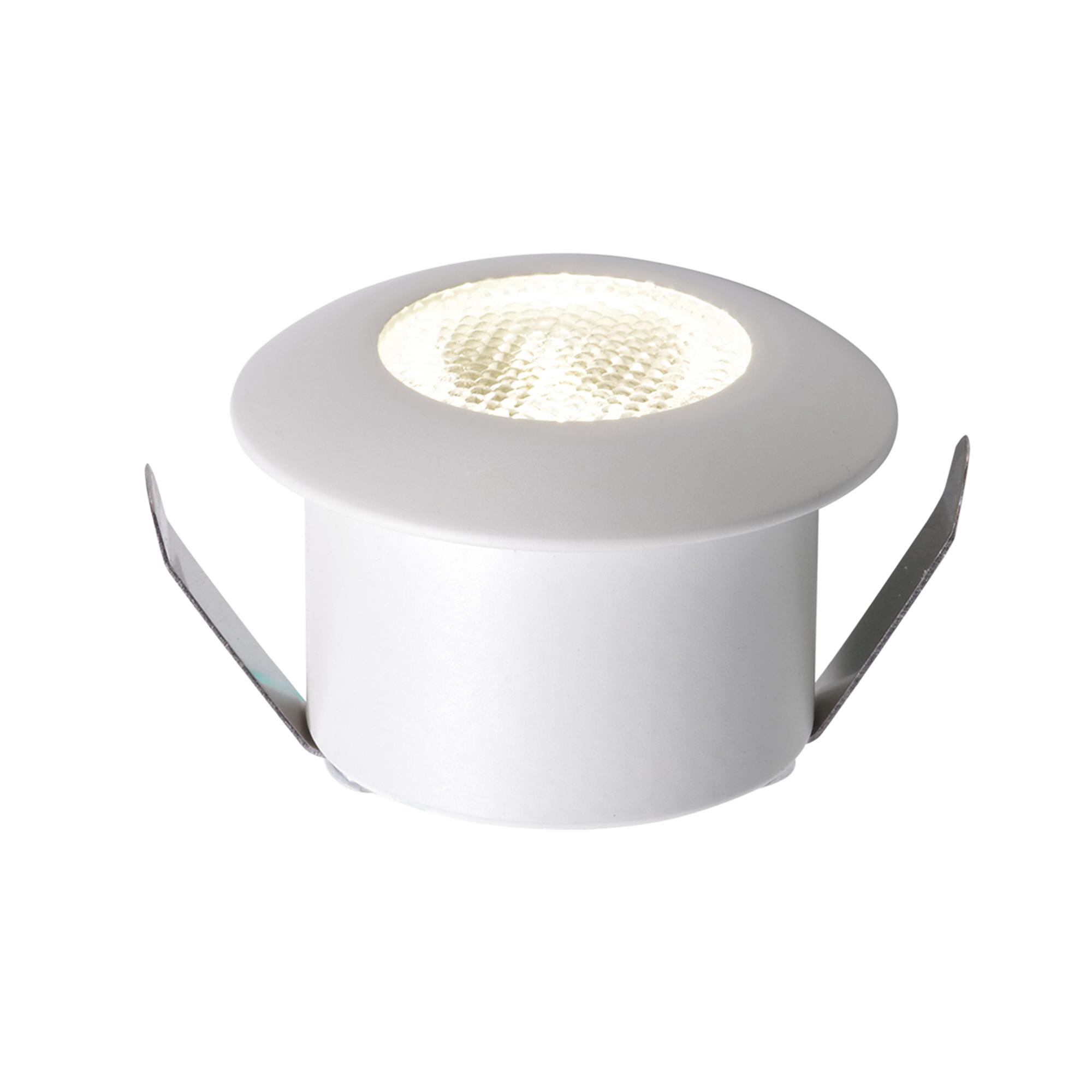 ASSO round LED recessed in white aluminum warm light - Intec