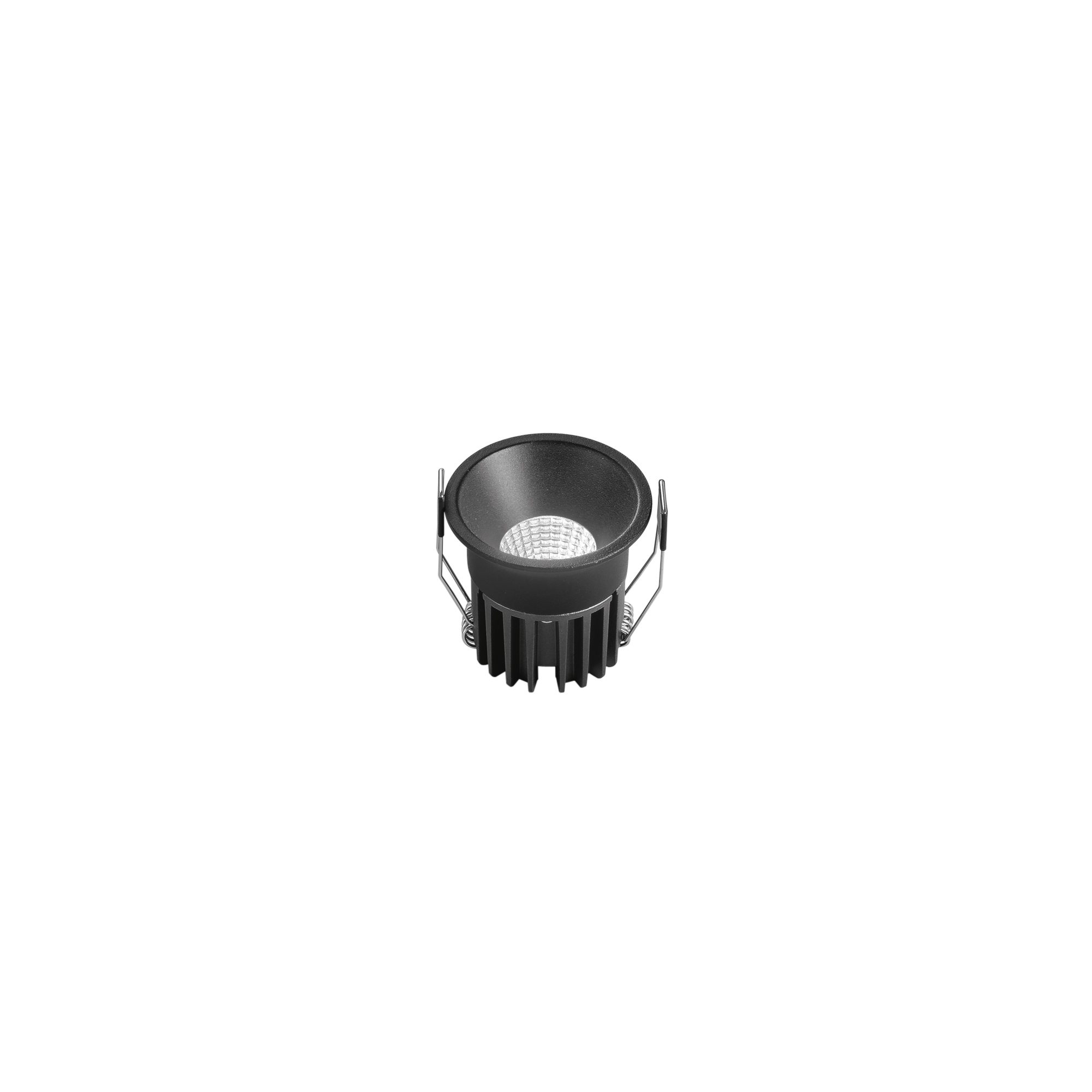 QUARK recessed LED spotlight in anti-glare aluminum CCT with DALI-ready - 8W - black - Intec