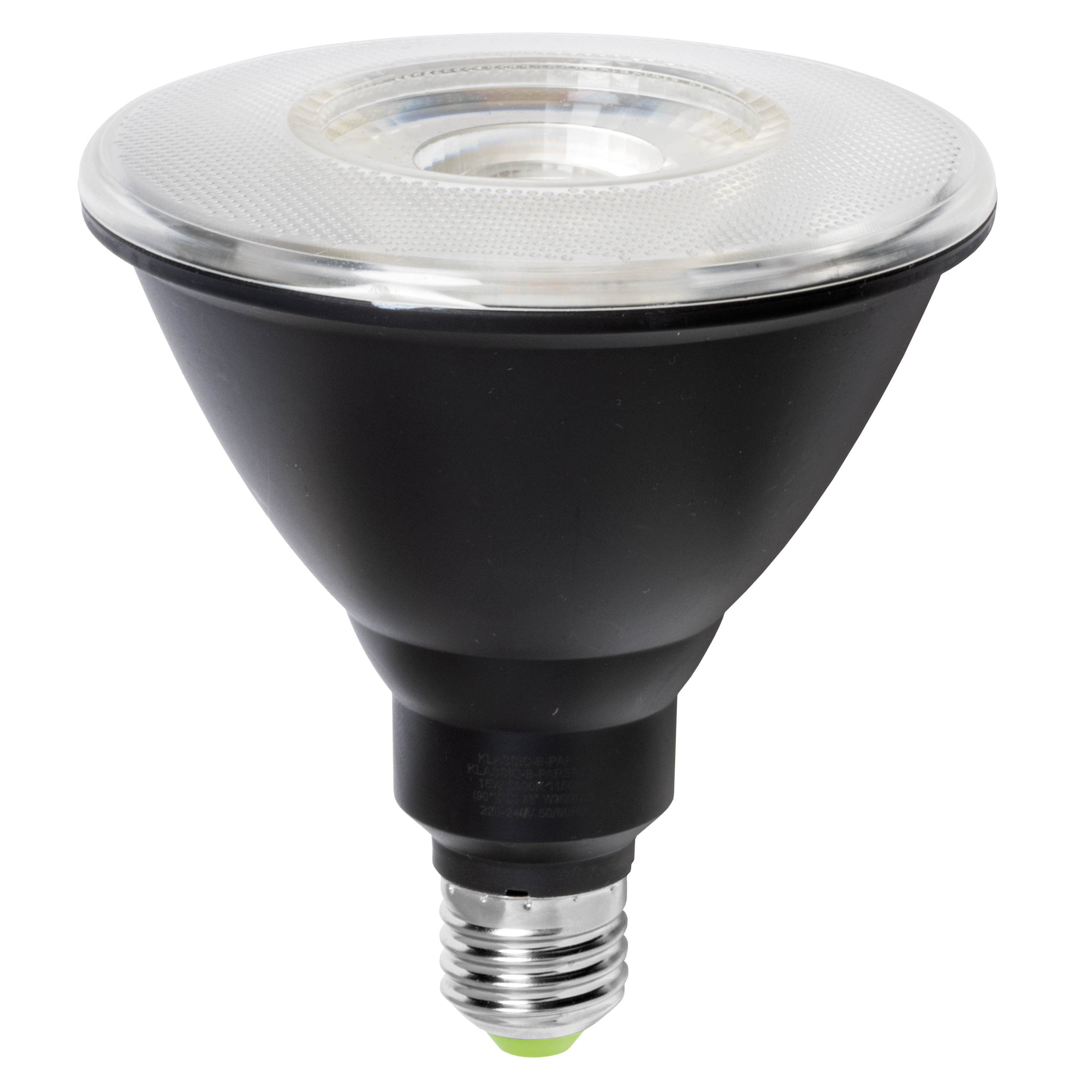 E27 PAR38 Black LED bulb - 15W - 4000K - Intec bulbs