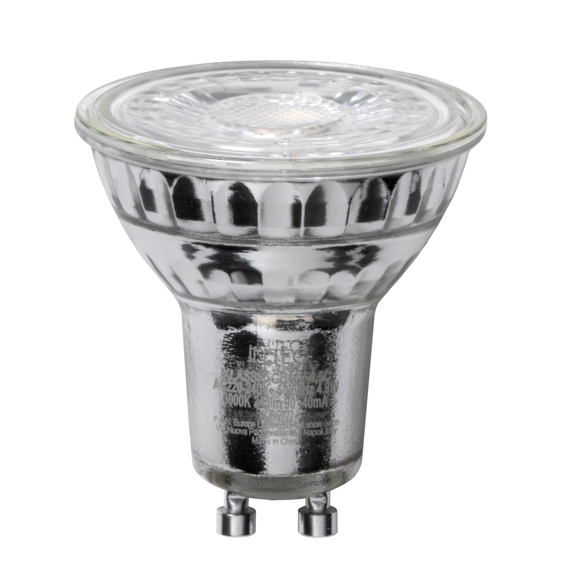 GU10 glass LED bulb high CRI - 4.9W - 3000K - Intec bulbs