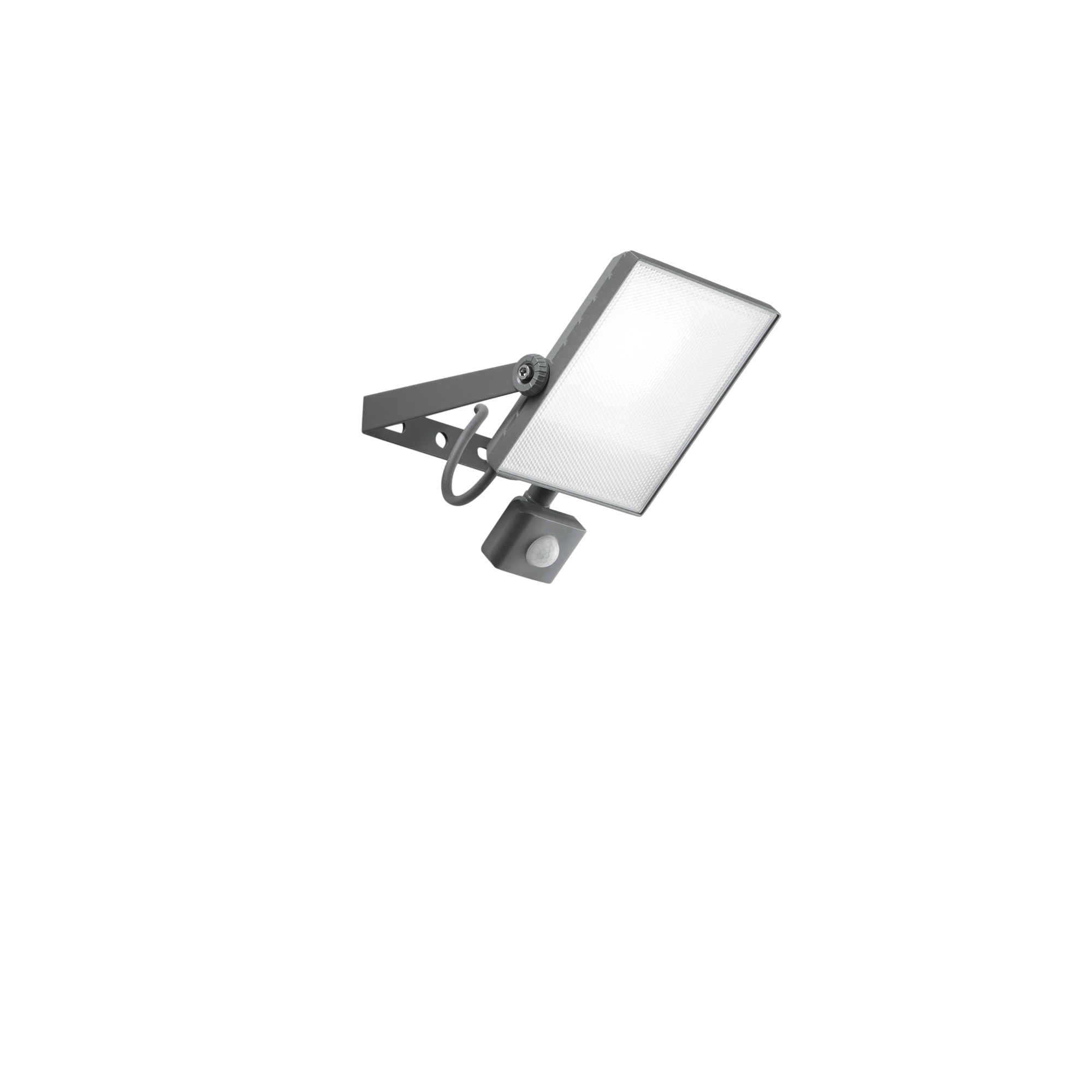 AXEL LED projector in silver aluminum 30W with motion sensor CCT IP44 - Intec