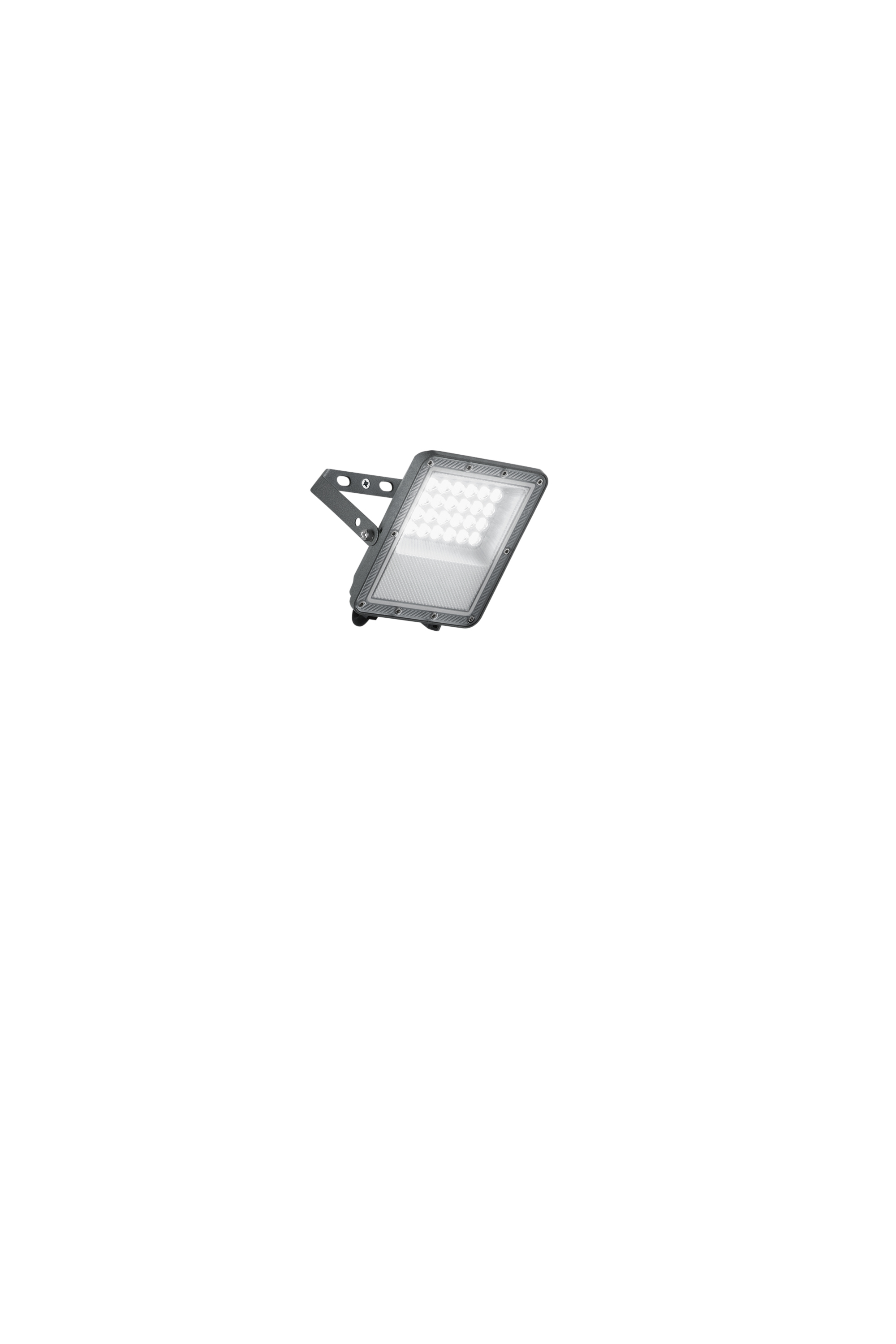 ESUS LED projector in silver aluminum 20W with CCT - INTEC