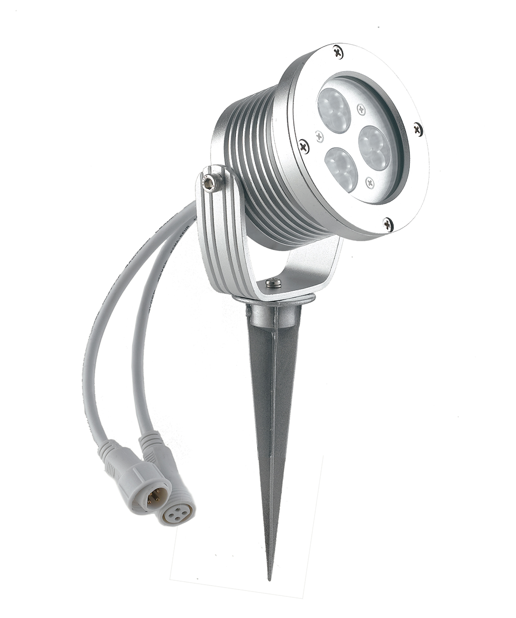 IRIDE outdoor LED projector in silver 9x1W 6000K (cool light) - Intec
