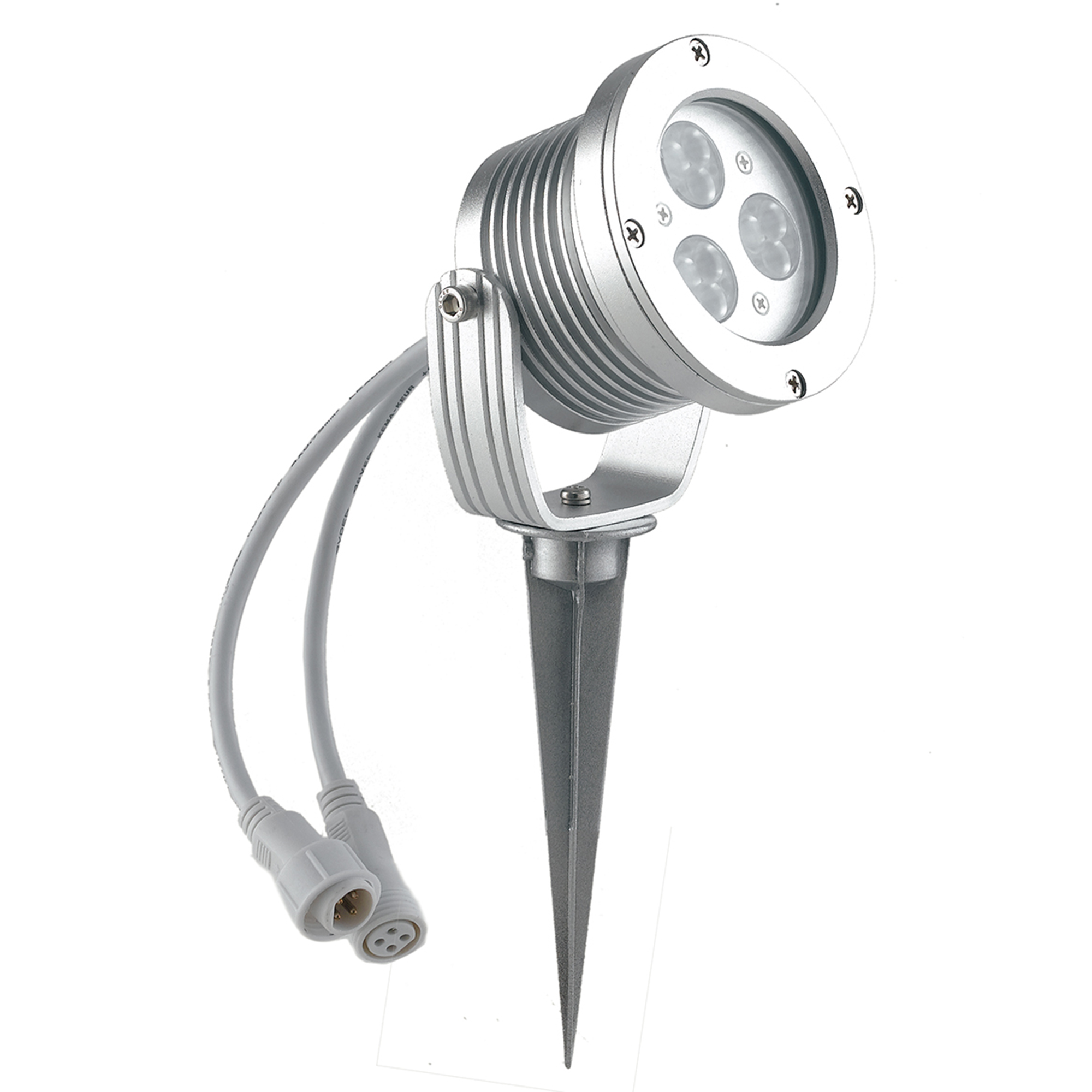 IRIDE silver aluminum projector with 9 integrated LED lights 1W 720 6000K IP65 airtight and water resistant, suitable for outdoor environments - Intec