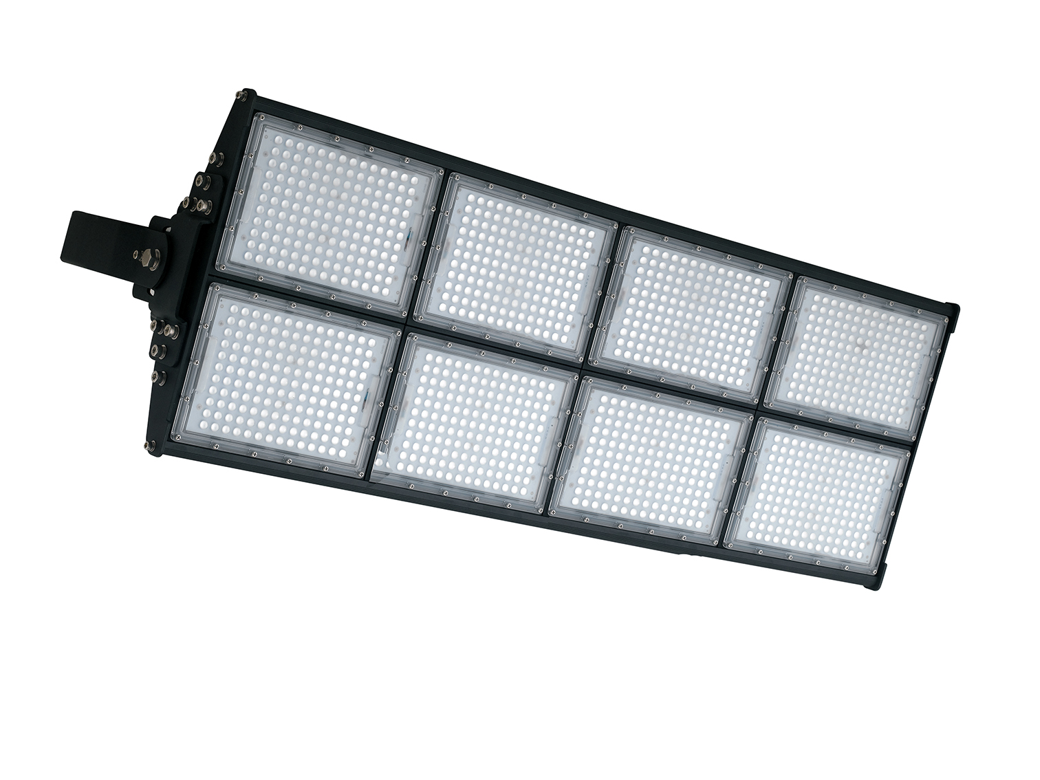 MASTER black LED floodlight in aluminum 129600 lm 5700K IP65 impact-resistant - Intec