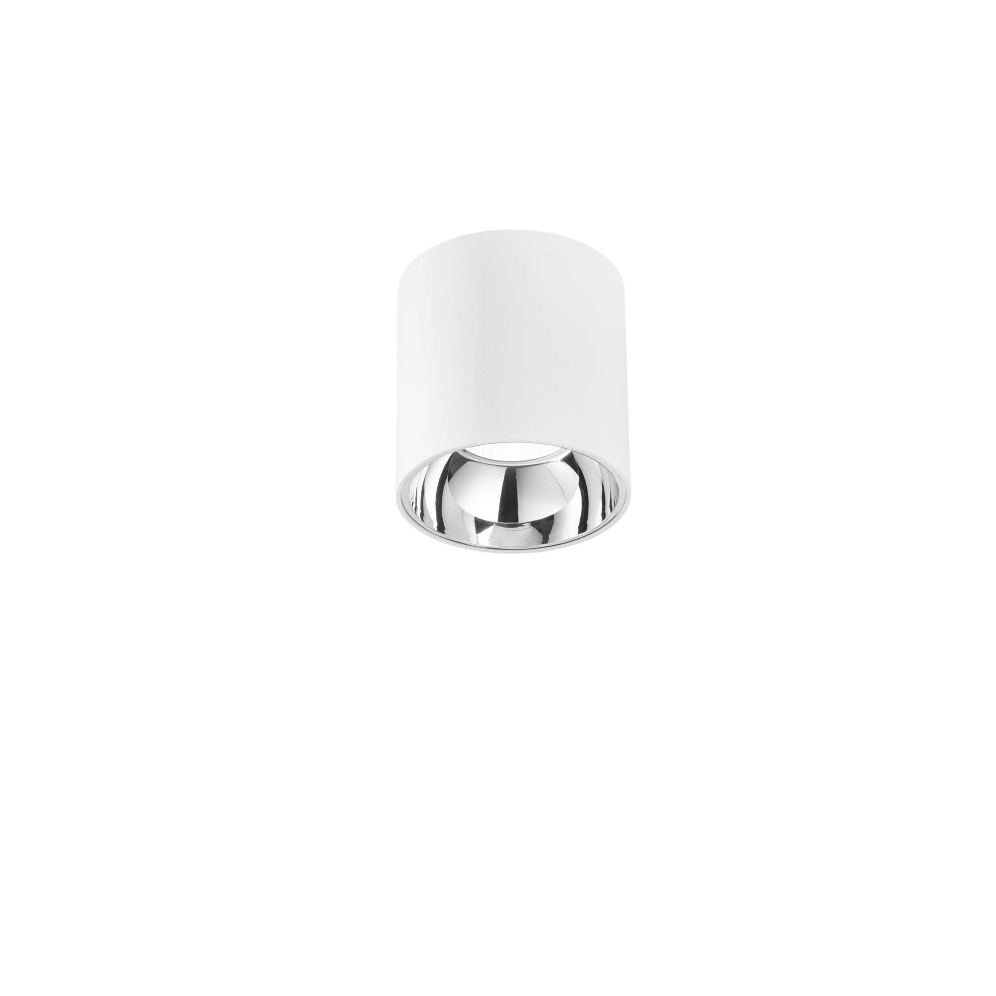 MIG round LED ceiling light in white aluminum 3000K - Intec