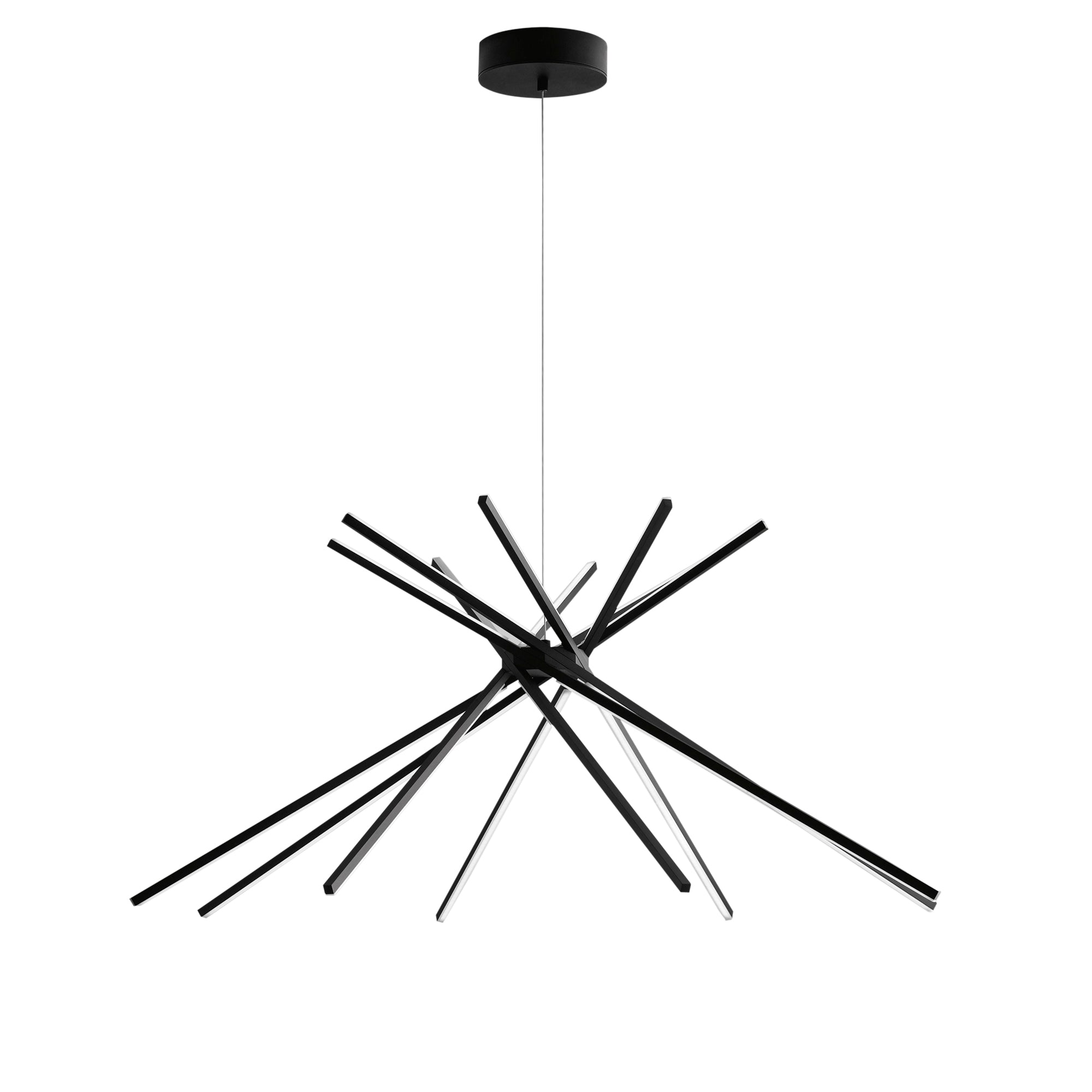 SHANGHAI pendant in black aluminium 3000K 8 lights - Luce Ambiente e Design