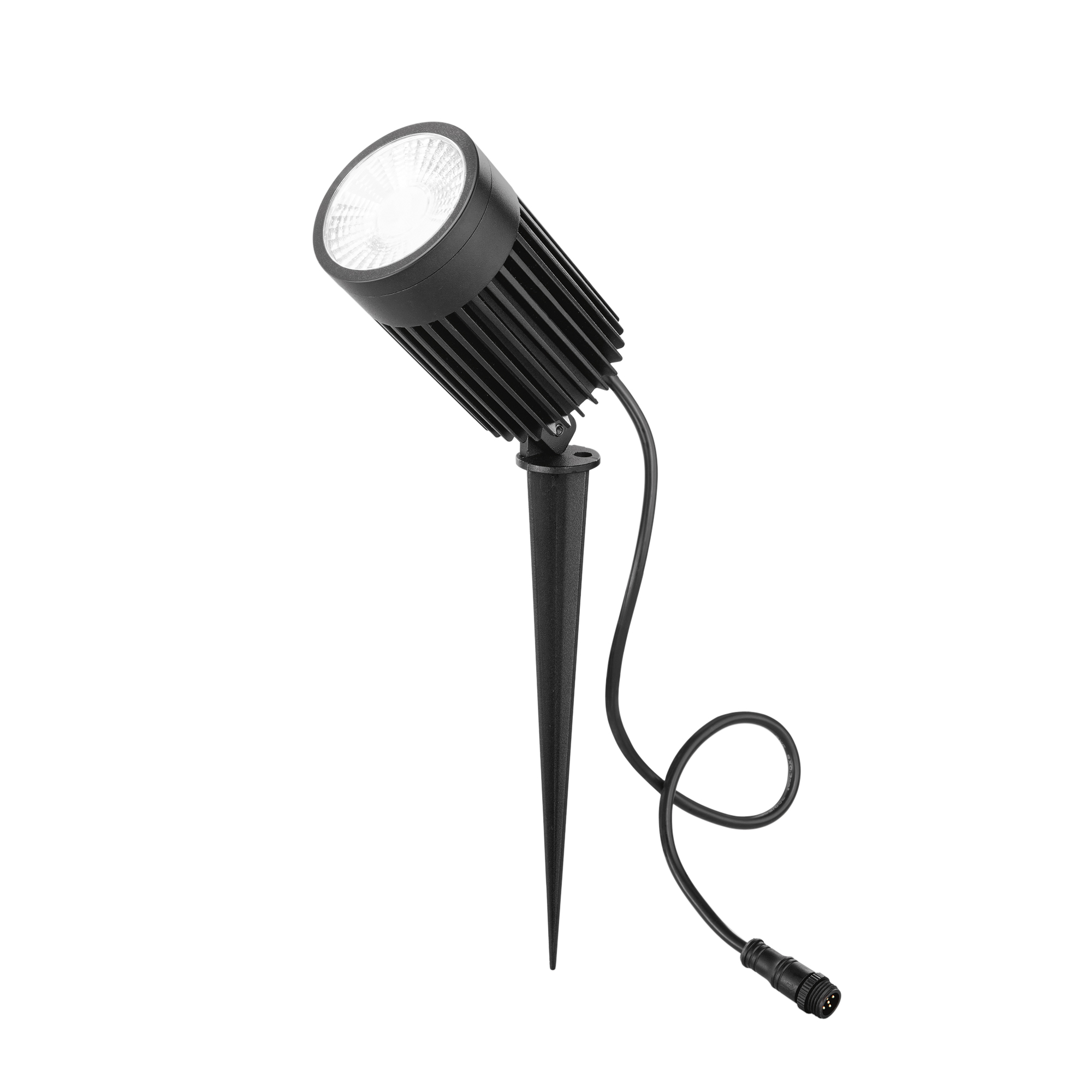 TARGET black LED projector with spike RGB IP67 - 30W - Intec