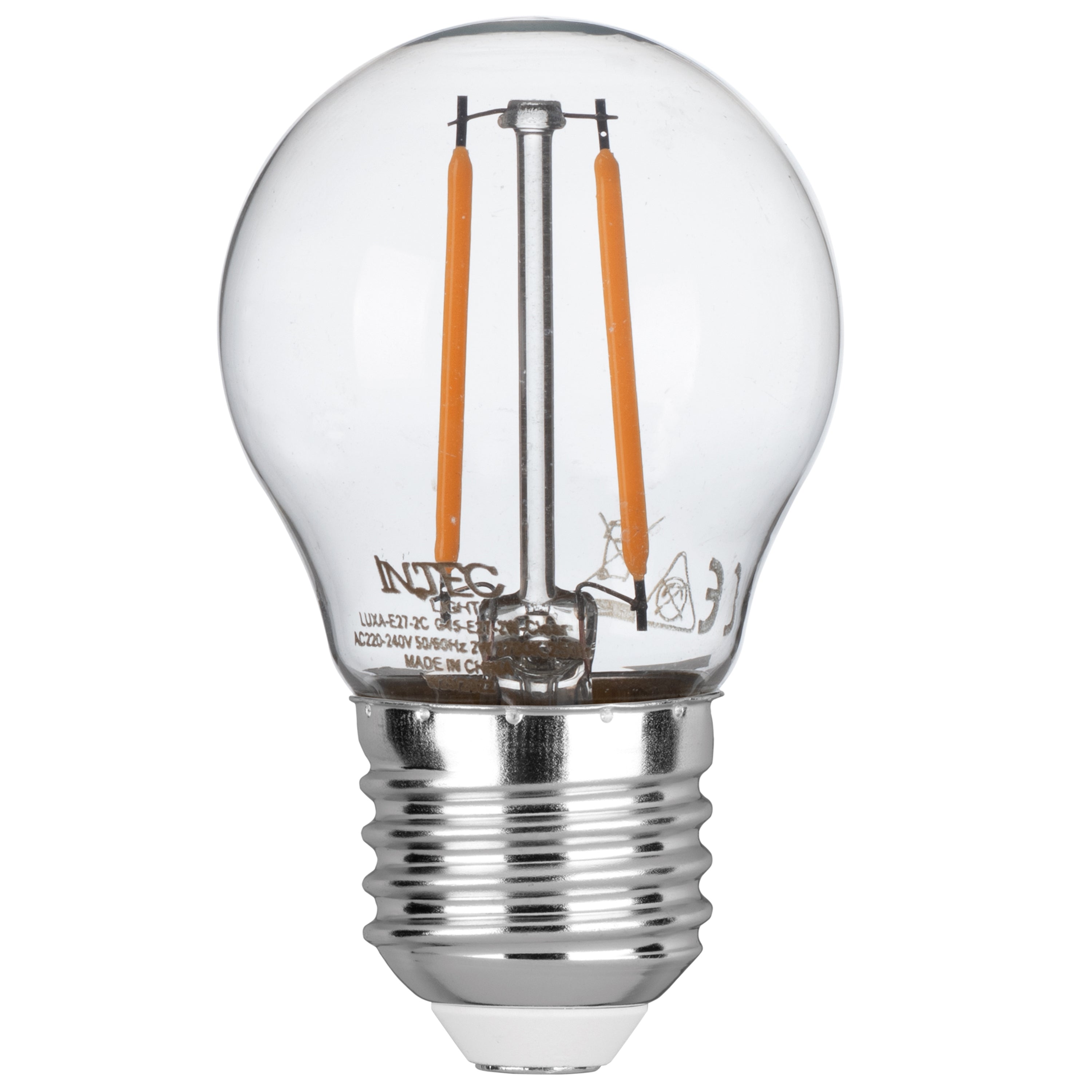 LED bulb E27 transparent COB filament 2W 4000K - Intec bulbs