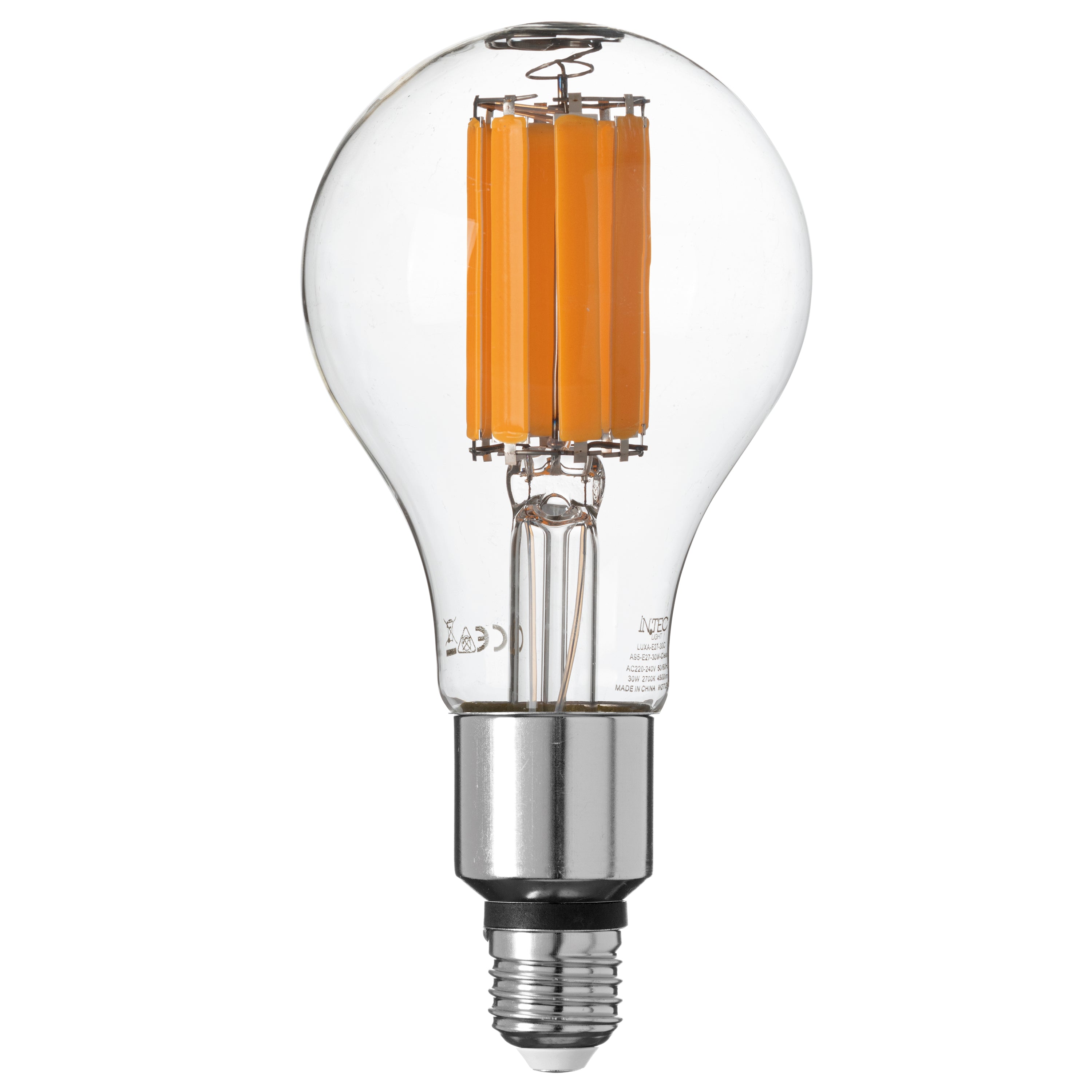 LED bulb E27 white COB filament 30W 4500lm 2700K - Intec bulbs