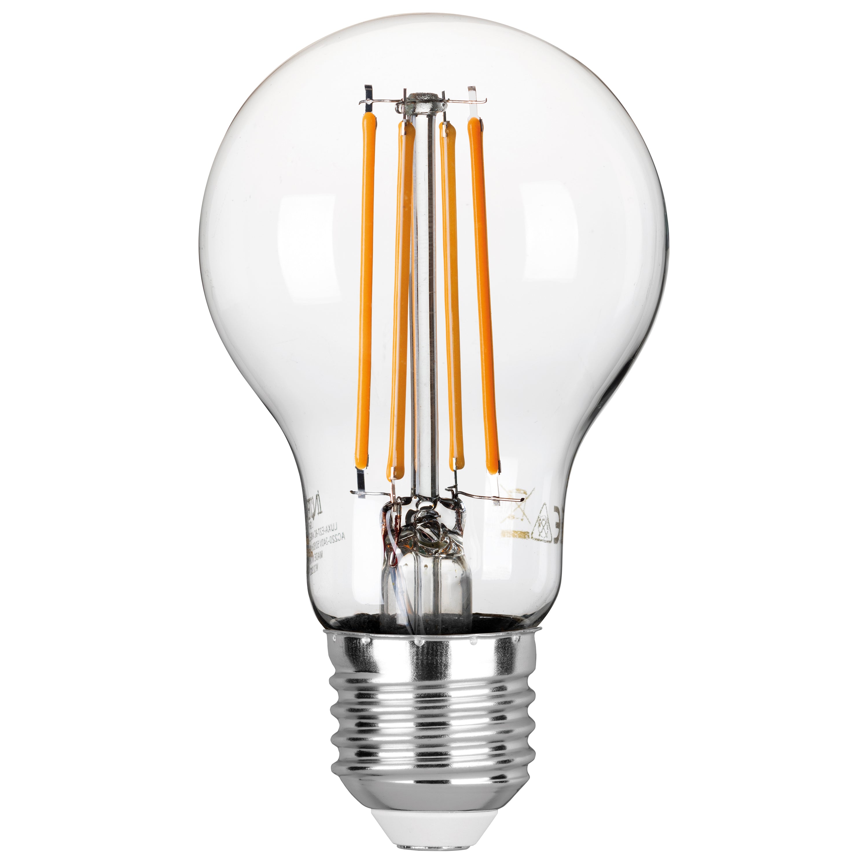LED bulb E27 white COB filament 8W 1055lm 6500K - Intec bulbs