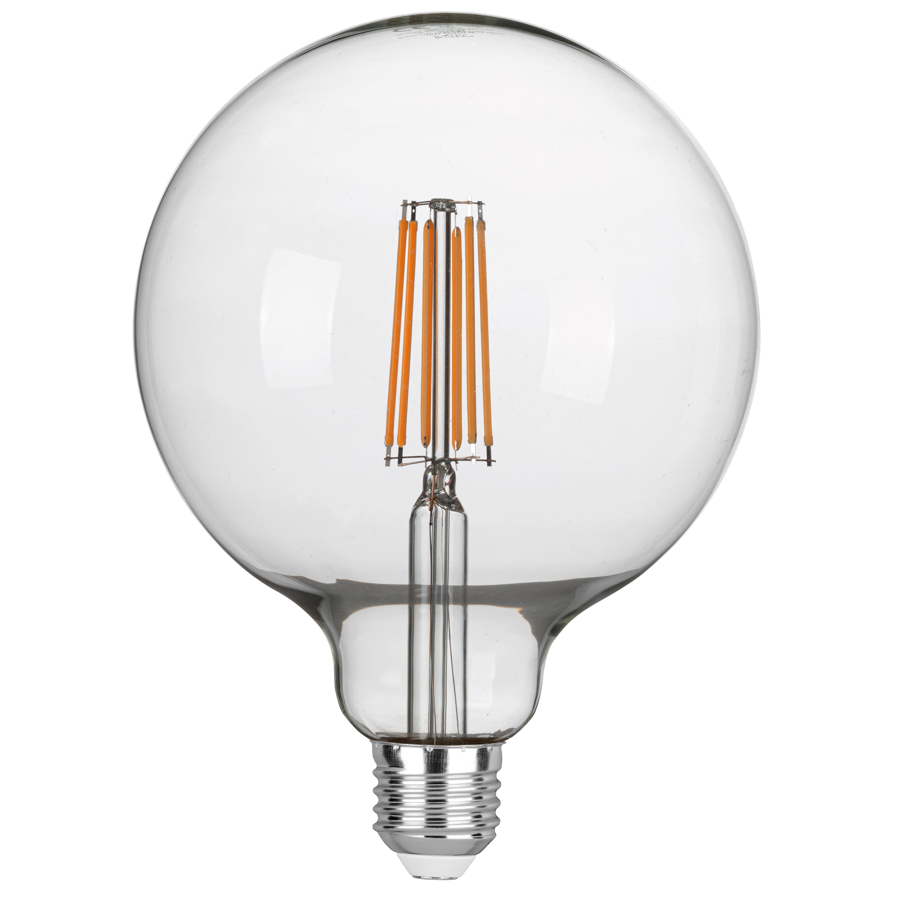 LED bulb E27 Globe G125 transparent COB filament 8W 1055lm 4000K - Intec bulbs