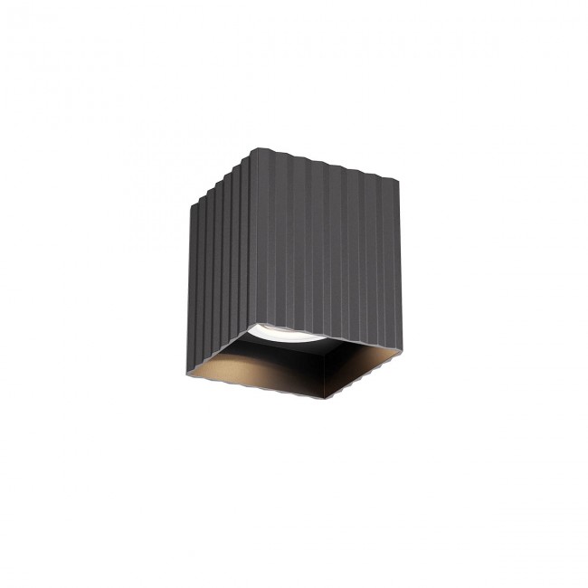 DELPHI Plaf. Nero Sabb GU10 IP20 - 230V, 50Hz - REDO