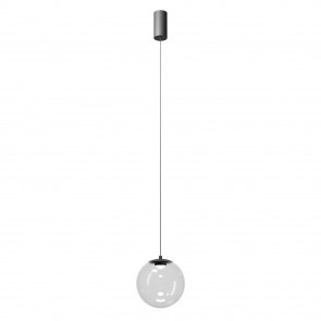 IRIDES Sosp Nero/Traspar. D20 3000K 7W - 220-240V, 50/60Hz - REDO